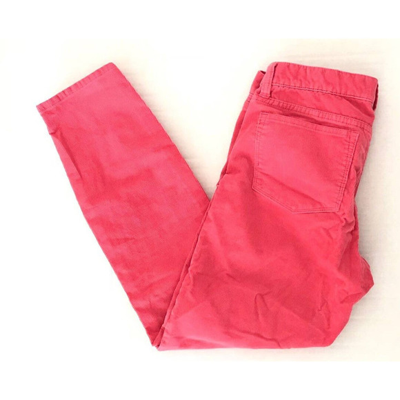 J Crew | Corduroy Toothpick Skinny Slim Leg Pants Size 29 Bottoms Pink - Picture 6 of 7